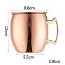 Taza De Cobre Martillado De Latón, Oro Rosa, Acero Inoxidable 304, Cerveza Moscow Mule, Superventas