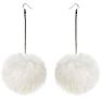 Temperament Chain Long Wool Ball Pom Pom Earrings Women's Earrings for Women