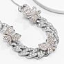 Temperament Simple Diamond-Studded Butterfly Foot Ornaments Female Hip-Hop Ins Style Full of Diamonds Cuban Chain Anklet