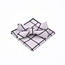 Tie Gift Box White Dress Mens Neck Printed Bowtie Adjustable and Pocket Square Set Linen Bow Ties