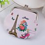 Travel Design Coin Bag Customize Clasp Women Coin Purse Girls Purses Kids Buckle Kiss Lock Coin Purses Pouch