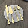 Trending Cake Knife Set for Wedding Set Stainless Steel Gold Cake Knife and Server Set Dinner Spoon Fork