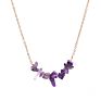 Turquoise Amethyst Natural Stone Necklace Irregular Natural Stone Necklace Clavicle Chain Jewelry
