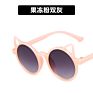 Uv 400 Children Retro Glasses Designers Novelty Little Boys Girl Age 3-8 round Cute Cat Ear Kids Sunglasses