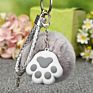 Valentine Gifts Cartoon Kitty Cat Paw Pompom Key Chain Pendant Lanyard Plush Keychain for Girl for Handbag Girly Accessories