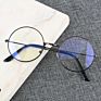 Vintage round Metal Frame Blue Light Blocking Personality College Style Clear Lens Eye Glasses