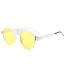 Vintage round Shape Sunglasses Woman Designer Hollow Middle Plastic Sun Glasses