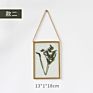 Wall Decorations for Home Rustic Metal Wall Hanging Double Sides Glass Picture Photo Frame for Living Room Art Frame