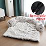Washable Rug Warm Cat Bed Mat for Couches Car Floor Protector Removable Faux Fur Pet Dog Mat Sofa Dog Bed Soft Pad Blanket