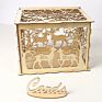 Wedding Decorations Card Box and Guest Book Roses Wooden Card Holder Money Box Security Heart Lock Rustic Supplies Wooden Box