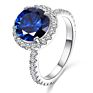 Wedding Engagement Jewelry 925 Sterling Silver White Gold Cubic Zirconia Ring
