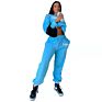 Women Clothes Sport Wear 2 Piece Set Loose Tracksuit Casual Long Sleeve Crop Top Hoodie Sweatshirt Sweat Sets