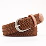 Women Elastic Weaving Belts Handmade Leather Belt Fedex