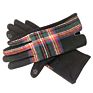 Women Gloves Touch Screen Thick Warm Adult Hand Outdoor Mittens Plaid Gloves
