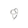 Women Gold Plated Rings Heart Triangle Pear Shape Rings Silver Ring