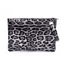 Women Leather Leopard Print Large Envelope Clutch Bags with Bangle Ladies Tote Handbags Evening Clutches