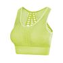 Women Padded Tank Top Bra Dry Fast High Impact Gymnastic Sweat Yoga Seamless Mesh Pattern Sports Bra