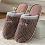Women Slippers Embroidered Bear Rabbit Hair Couples Floor Slippers Keep Warm Cotton Slippers Furrly Slides for Men