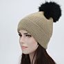 Fashion women knit hats with poms