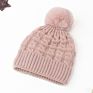 Women's Knitted Slouchy Beanie Hat Warm Ski Faux Fur Pompom Hats
