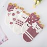 Womens Novelty Cute Funny Ankle Socks Stereo Ear Cartoon Animal No Show Low Cut Socks