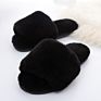 Women's Soft Indoor Home Fluffy Fuzzy Sheep Slippers Real Wool Fur Sheepskin Open Toe Fur Slides Slippers