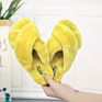 Women's Soft Plush Lightweight House Slippers Non Slip Cross Band Slip on Open Toe Cozy Fur Slides Slippers