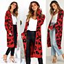 Women's Sweater Leopard Print Knitted Jacket Cardigan Women Cardigan Sweater