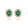 Women'sr Emerald Pendant Earrings Jewelry Set Wedding and Wedding Supplies Set