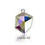 Xichuan Tilted Dice Shaped Ice Cube Fancy Crystal Glass Alloy Back Pendant Necklace Strass Rhistone Diy Decoration Accessories