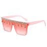 Yiding Squared Uv 400 Protection Rhinestone Oversized Shades Diamond Sunglasses Women Sun Glasses Shades with Rhinestones