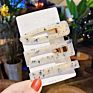 Y&Y 3Pcs/Pack Frosted Gold Foil Glitter Geometry Series Acrylic Acetate Hair Pins Set Clips Accessories