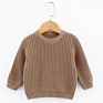 100% Cotton Chunky Brown Knitted Newborn Baby Jumper Sweater Kids Pullover Baby Sweaters