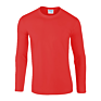 100% Cotton Solid Men's Crewneck Long Sleeve Tops Tee Blank Casual Print T Shirt