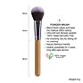 11Pcs Eco-Friendly Bamboo Handle Natural Hair Professional Makeup Brush Set/Kit Vegan Cruelty Free - Premium Synthetic Kabuki