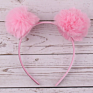 12Colors Headband with Rainbow Pom Poms Hair Band for Girls Hair Hoop Fur Ball Furry Ears Stylish and Easter Gift