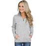 1/4 Zipper Women Casual Long Sleeve Color Block Sweatshirts Stand Collar Pullover Tunic Tops with Pockets Blank Customizable