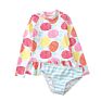 2 Piece Suit Sun Protection Rash Guard Set Girl Beach Long Sleeve Swim Shirt Shorts Set Kids Swimsuit