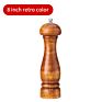 2 Size of Retro and Wood Colors Pepper Mill 5/8 Inch Salt and Pepper Grinder Set