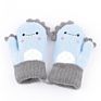 3-8 Years Old Cold-Proof and Warm Mittens Cartoon plus Velvet Skiing Children's Dinosaur Halter Gloves