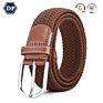 3517 Colorful Elastic Stretch Braided Leisure Belts with Metal Buckle Material for Mens