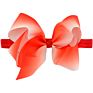 6" Big Baby Girls Colorful Grosgrain Ribbon Hair Bows Headbands Cute Elastic Headwrap for Girls Hair Accessories