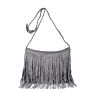 6 Colors Bohemian Matte Suede Leather Shouder Messenger Bags Women Vintage Long Tassel Handbags