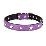 6 Colors Star Studded Dog Collar Leather Puppy Neck Strap Cat Collar Adjustable Pet Collars for Small Dogs S/M/L