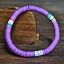 6Mm Colorful Boho Beaded Bracelet Women Jewelry Vinyl Disc Beads Stretch Bracelet