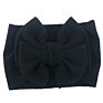 7" Kid Accessories Bows Soft Elastic Waffle Headband - Solid Color Top Knot Headwear for Baby Girl