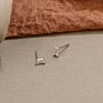 sterling silver Quality colorful zircon rectangle mini earrings stud