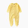/ Infant Toddler Boys Girls Clothes Private Label Long Sleeve 100% Cotton Zipper Pajamas Baby Footed Romper