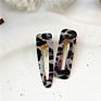 Acrylic Leopard-Print/Zebra-Print Hair Clips Set Simple Geometric Duck Bill Hairpins Hair Accessory for Women Girls Accessories