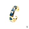 Adjustable Gold Plated Colorful Enameled Heart Open Rings Candy Color Enamel Love Heart Finger Rings